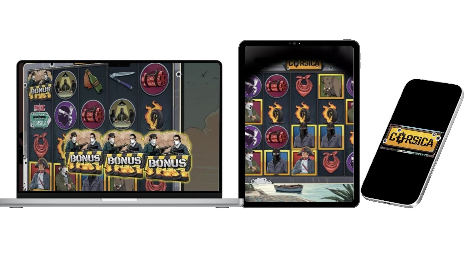 La machine à sous Corsica est jouable sur mobile, tablette et PC.