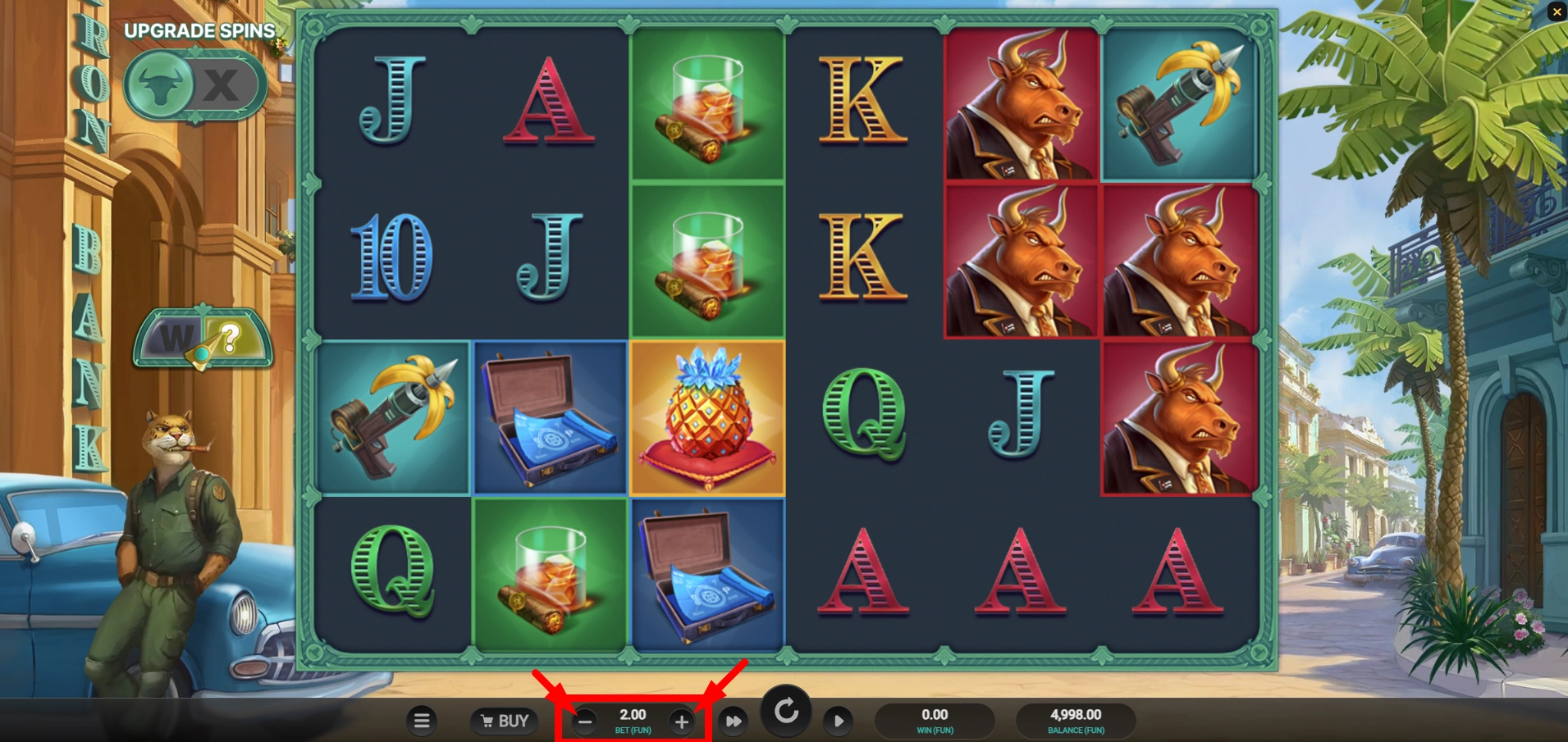 Iron Bank 2 betting controls stake adjust