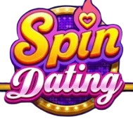 Spin Dating brand logo showing vibrant pink hearts and yellow text